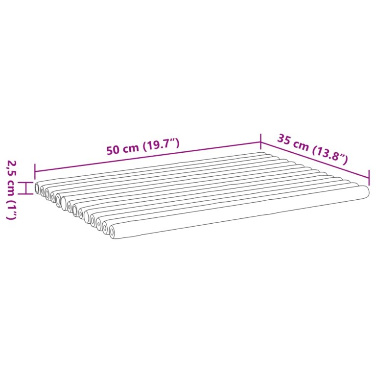 2 db bambusz fürdőszőnyeg 50 x 35 cm