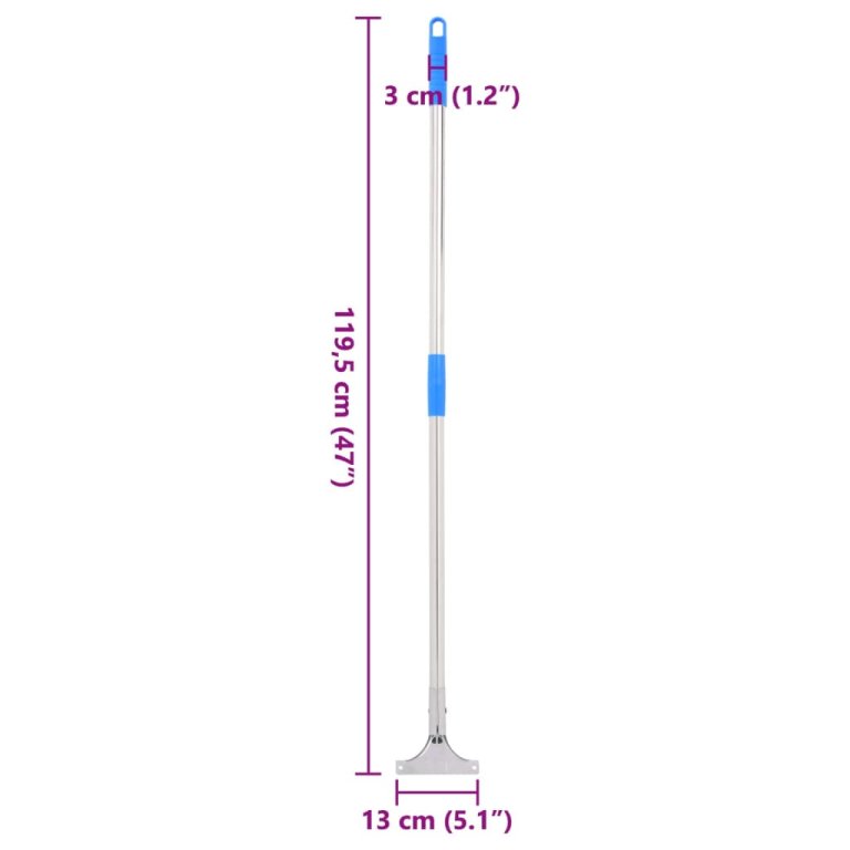 5 db acél és műanyag felmosónyél 119,5 cm