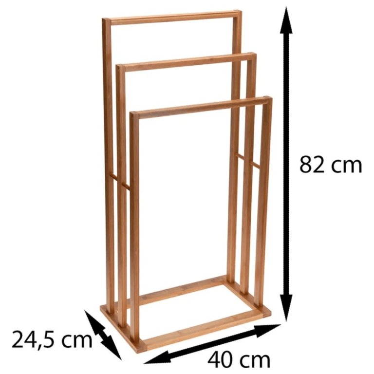 Bathroom Solutions bambusz törölközőtartó 3 rúddal