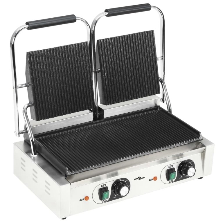 dupla kontaktgrill rozsdamentes acélból 3600 W 57x30,5x20 cm