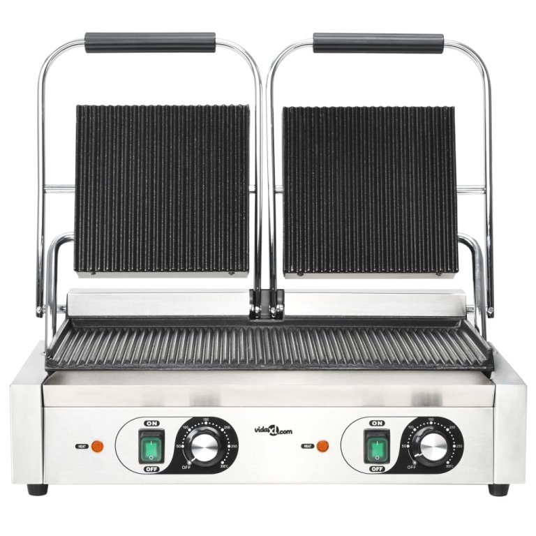 dupla kontaktgrill rozsdamentes acélból 3600 W 57x30,5x20 cm