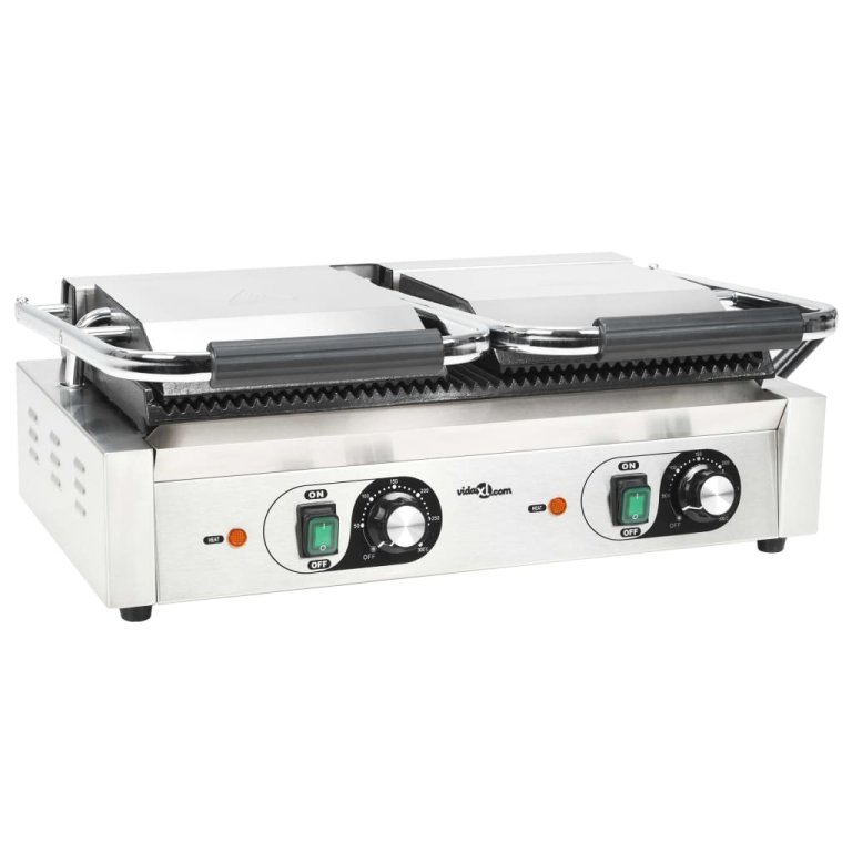 dupla kontaktgrill rozsdamentes acélból 3600 W 57x30,5x20 cm